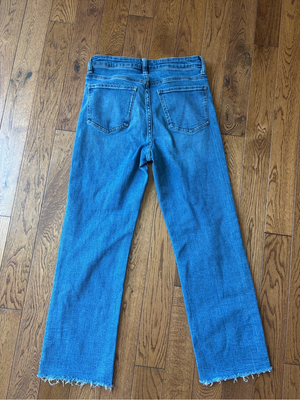 Quince Bella Stretch Straight Jeans in Twilight Blue Fray Regular 28 - Picture 15 of 17